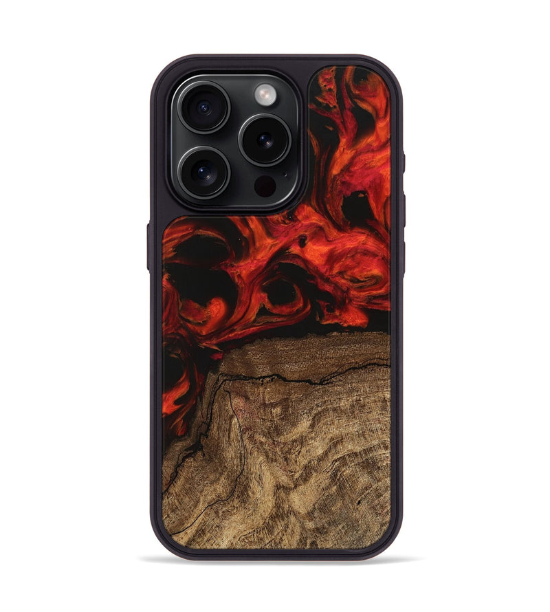 iPhone 15 Pro Wood Phone Case - Deanne (Red, 745857)