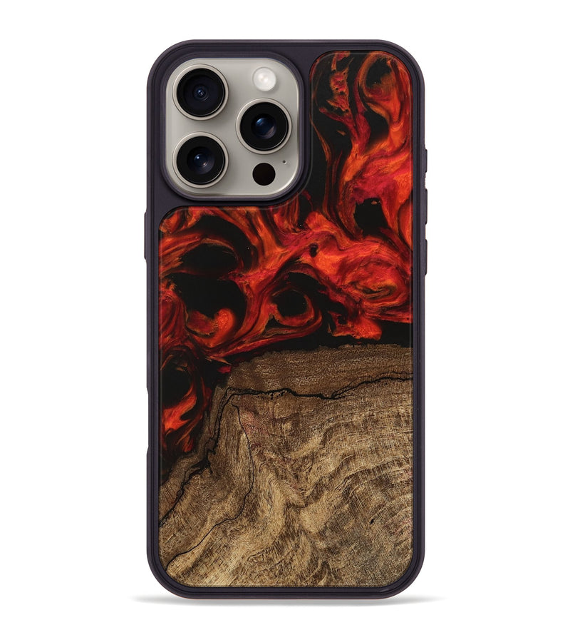 iPhone 16 Pro Max Wood Phone Case - Deanne (Red, 745857)