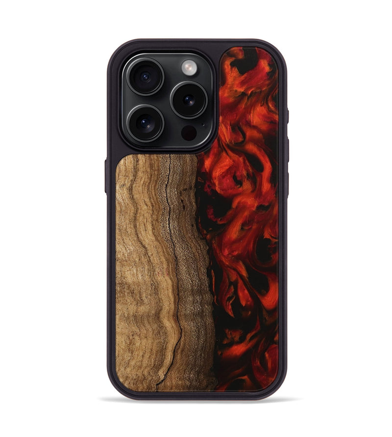 iPhone 15 Pro Wood Phone Case - Amy (Red, 745862)