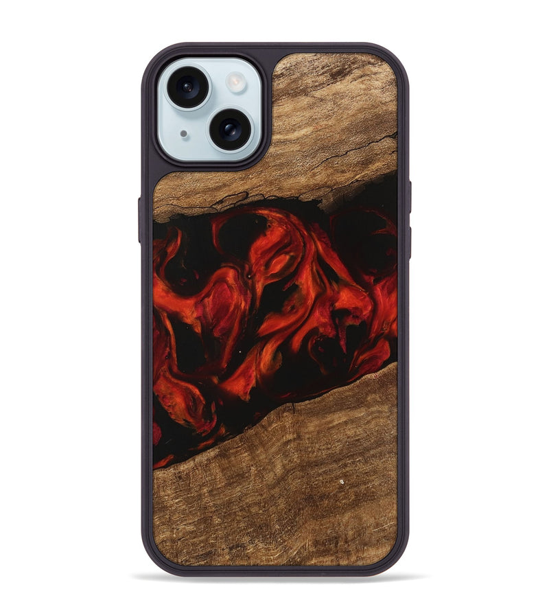 iPhone 15 Plus Wood Phone Case - Leon (Red, 745863)