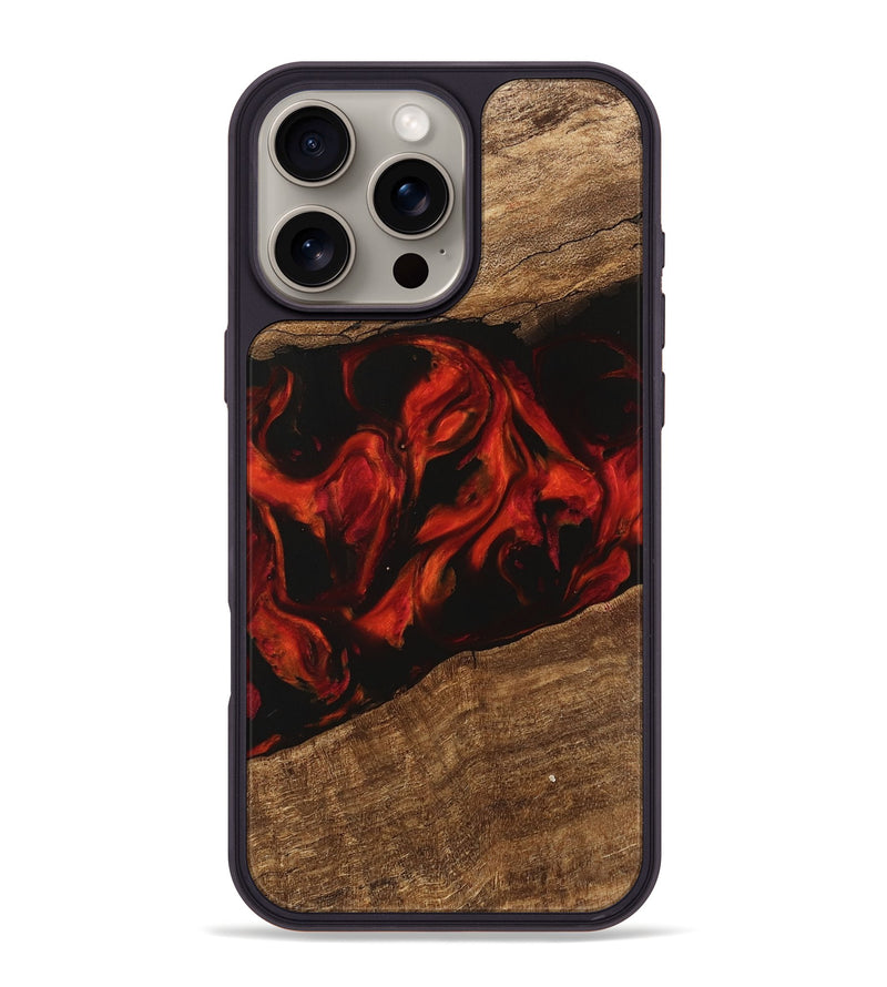 iPhone 16 Pro Max Wood Phone Case - Leon (Red, 745863)