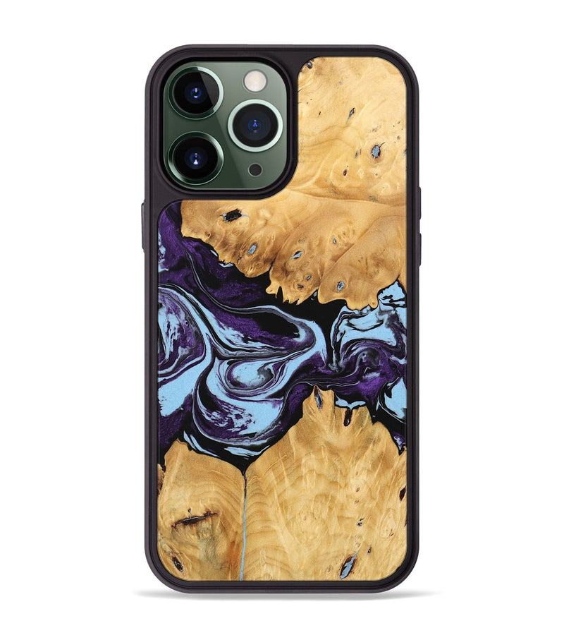 iPhone 13 Pro Max Wood Phone Case - Junius (Purple, 745864)