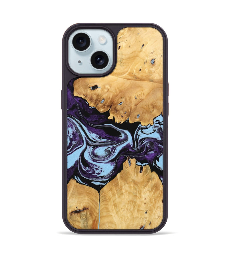 iPhone 15 Wood Phone Case - Junius (Purple, 745864)