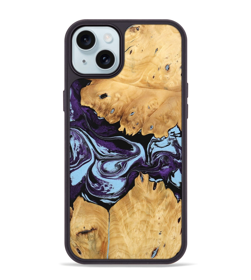 iPhone 15 Plus Wood Phone Case - Junius (Purple, 745864)