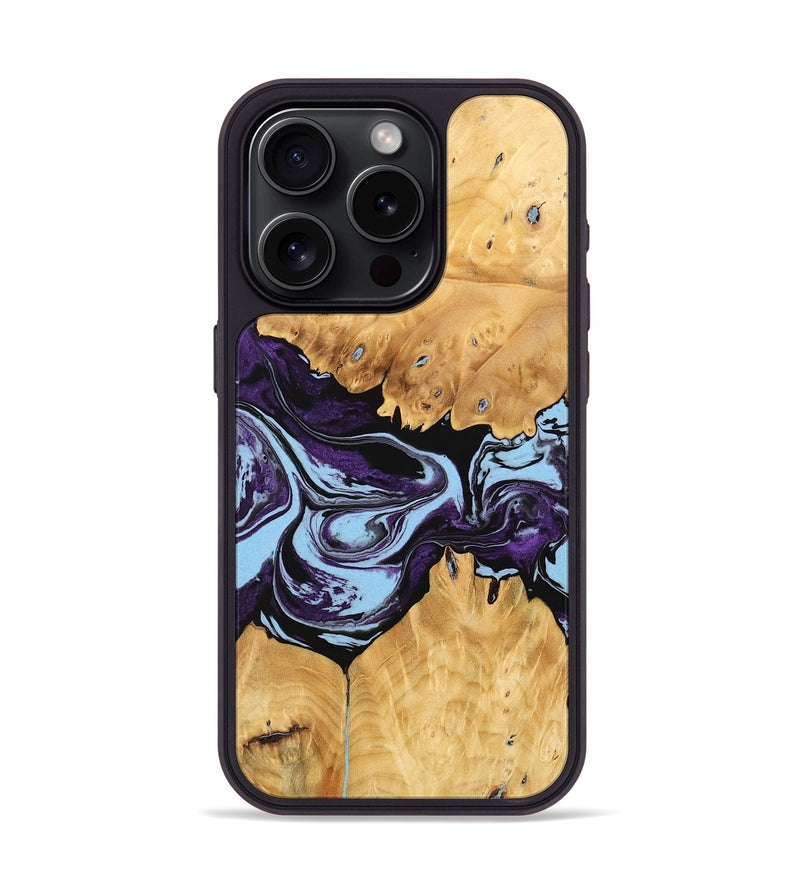 iPhone 15 Pro Wood Phone Case - Junius (Purple, 745864)