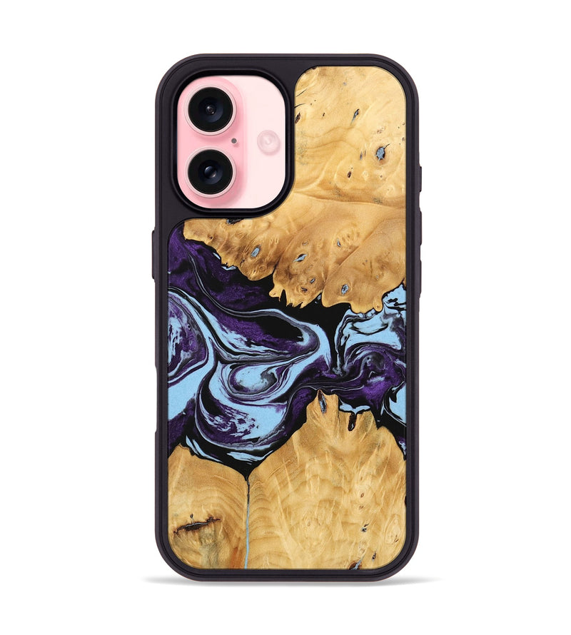 iPhone 16 Wood Phone Case - Junius (Purple, 745864)