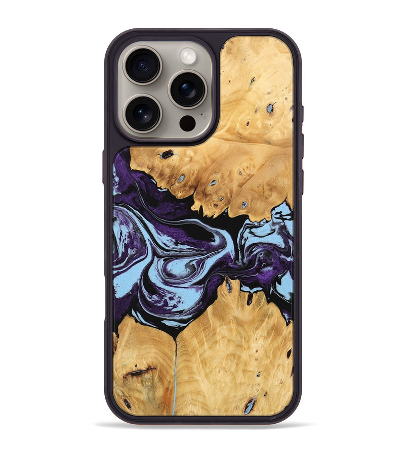 iPhone 16 Pro Max Wood Phone Case - Junius (Purple, 745864)