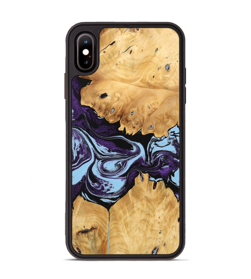 iPhone Xs Max Wood Phone Case - Junius (Purple, 745864)