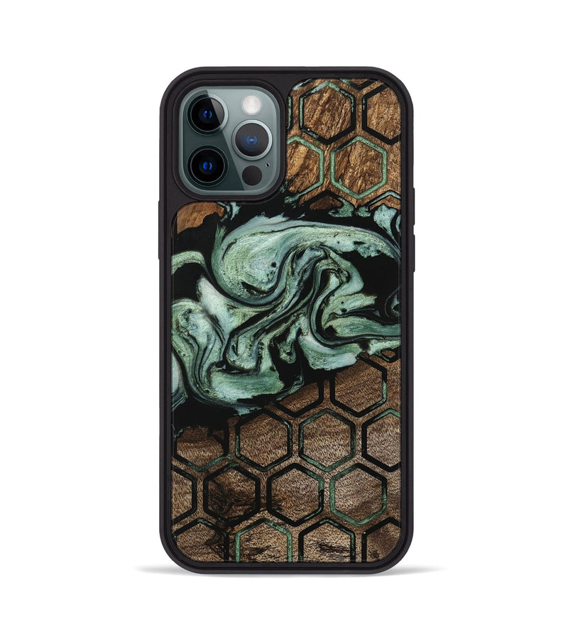 iPhone 12 Pro Wood Phone Case - Elza (Pattern, 745866)