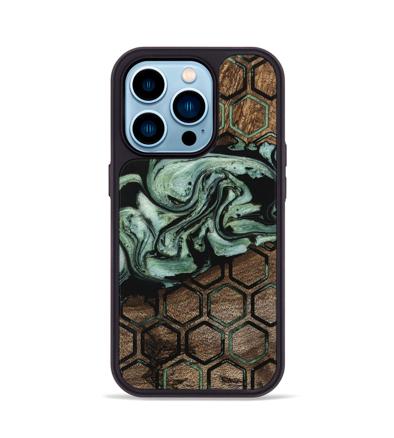 iPhone 14 Pro Wood Phone Case - Elza (Pattern, 745866)