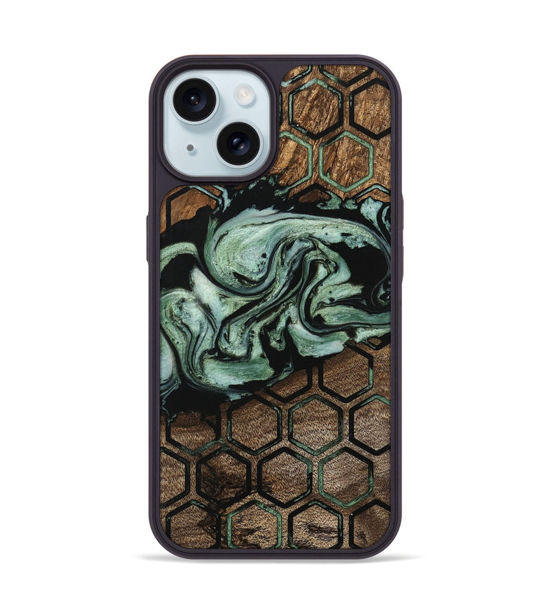 iPhone 15 Wood Phone Case - Elza (Pattern, 745866)