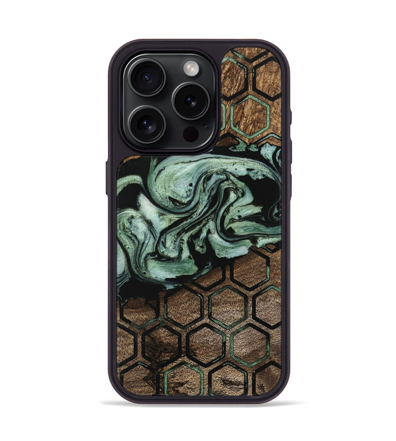 iPhone 15 Pro Wood Phone Case - Elza (Pattern, 745866)