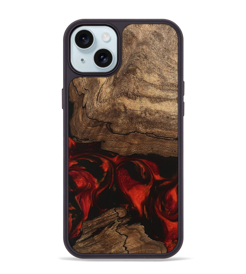 iPhone 15 Plus Wood Phone Case - Legend (Red, 745868)