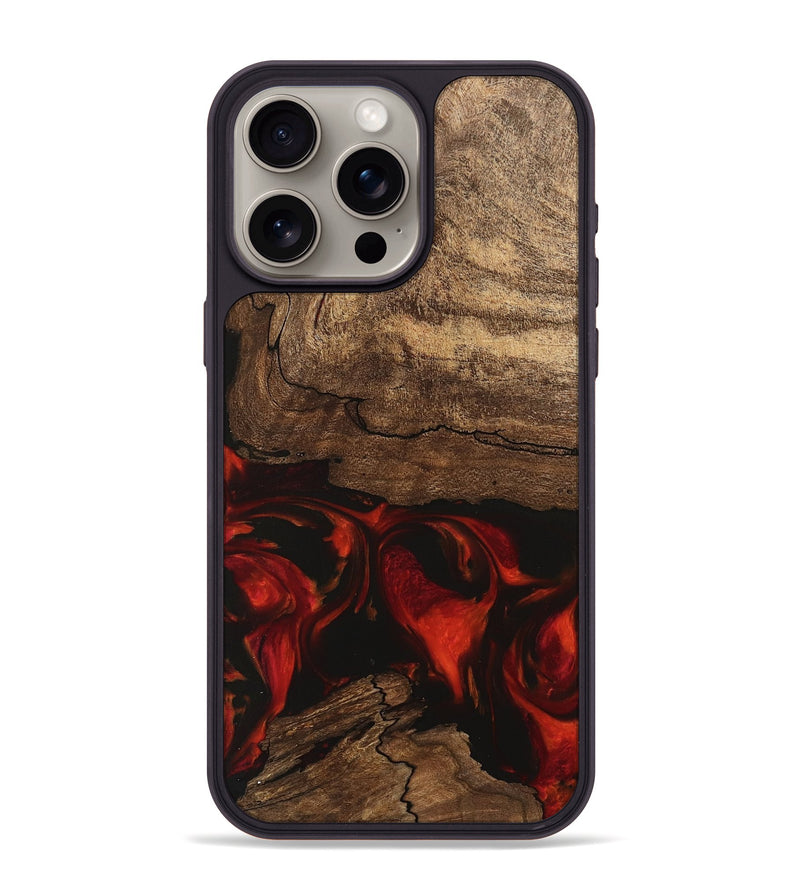 iPhone 15 Pro Max Wood Phone Case - Legend (Red, 745868)