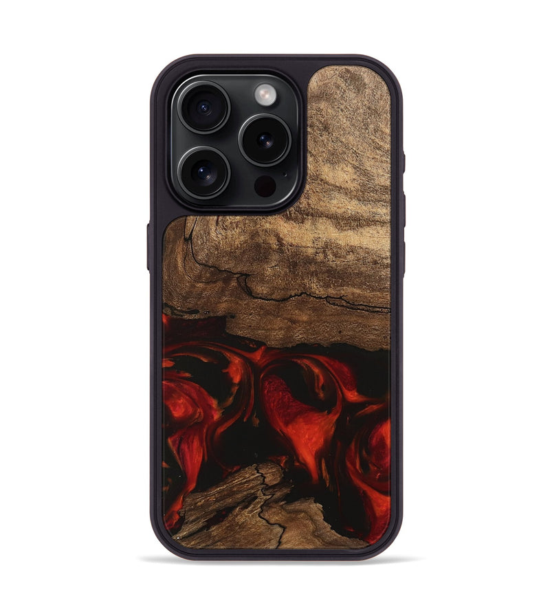 iPhone 15 Pro Wood Phone Case - Legend (Red, 745868)