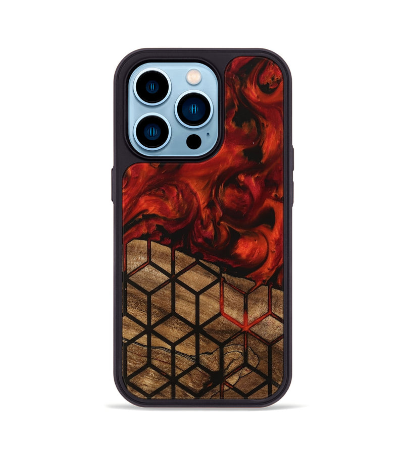 iPhone 14 Pro Wood Phone Case - Marcy (Pattern, 745869)