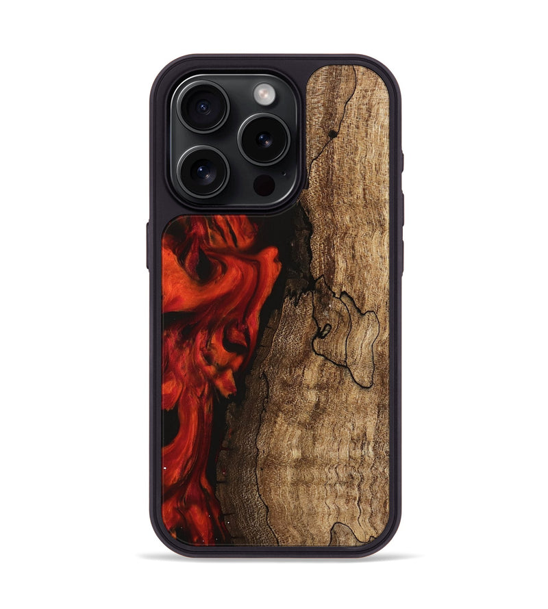 iPhone 15 Pro Wood Phone Case - Lashawn (Red, 745871)