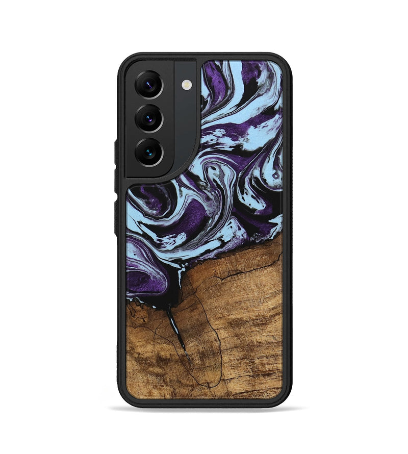 Galaxy S22 Wood Phone Case - Qiana (Purple, 745872)