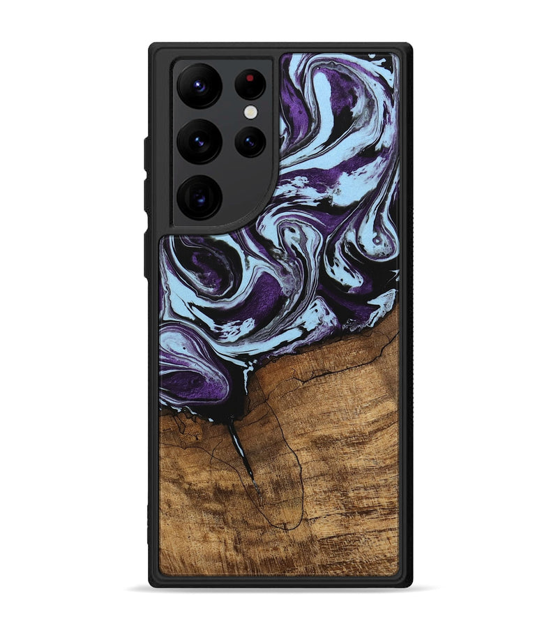 Galaxy S22 Ultra Wood Phone Case - Qiana (Purple, 745872)