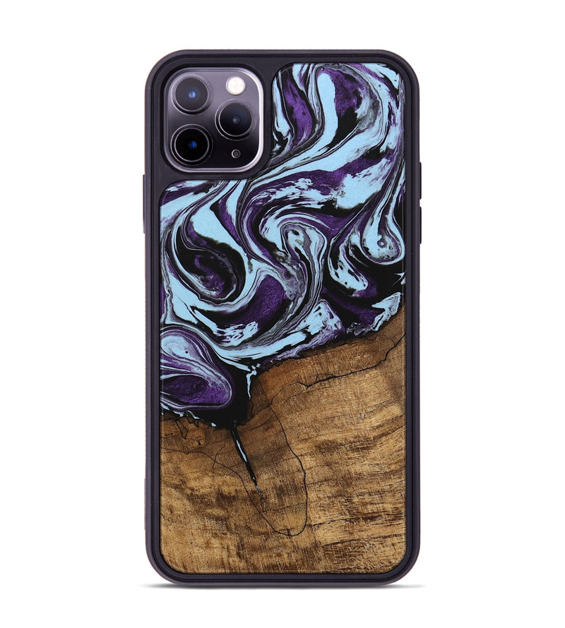 iPhone 11 Pro Max Wood Phone Case - Qiana (Purple, 745872)