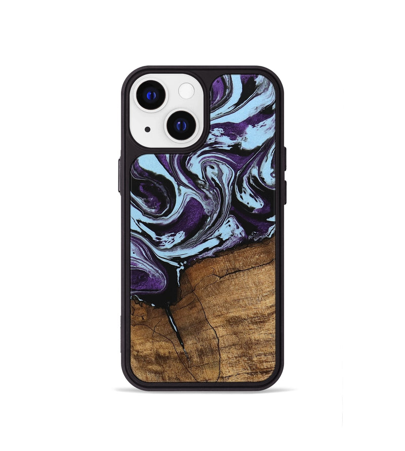 iPhone 13 mini Wood Phone Case - Qiana (Purple, 745872)