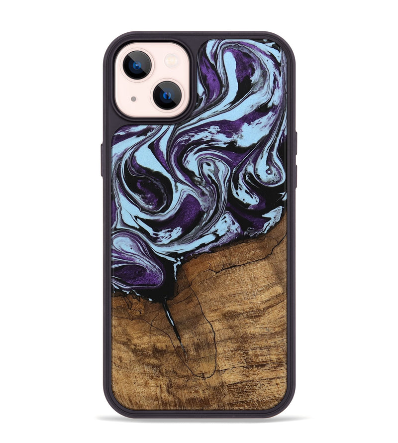 iPhone 14 Plus Wood Phone Case - Qiana (Purple, 745872)