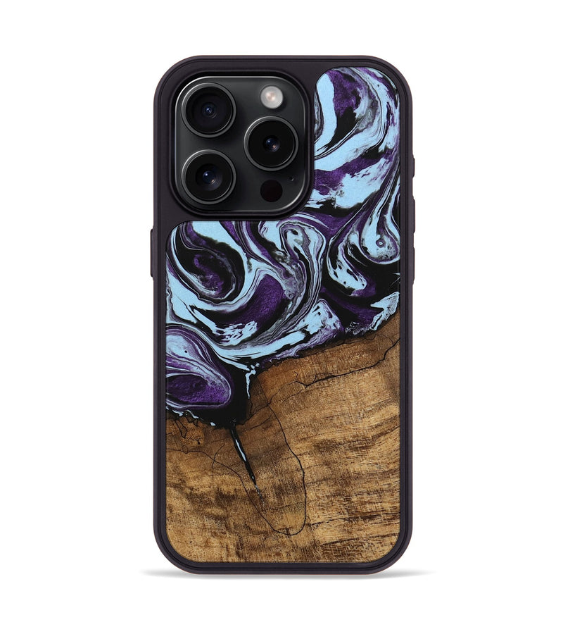 iPhone 15 Pro Wood Phone Case - Qiana (Purple, 745872)