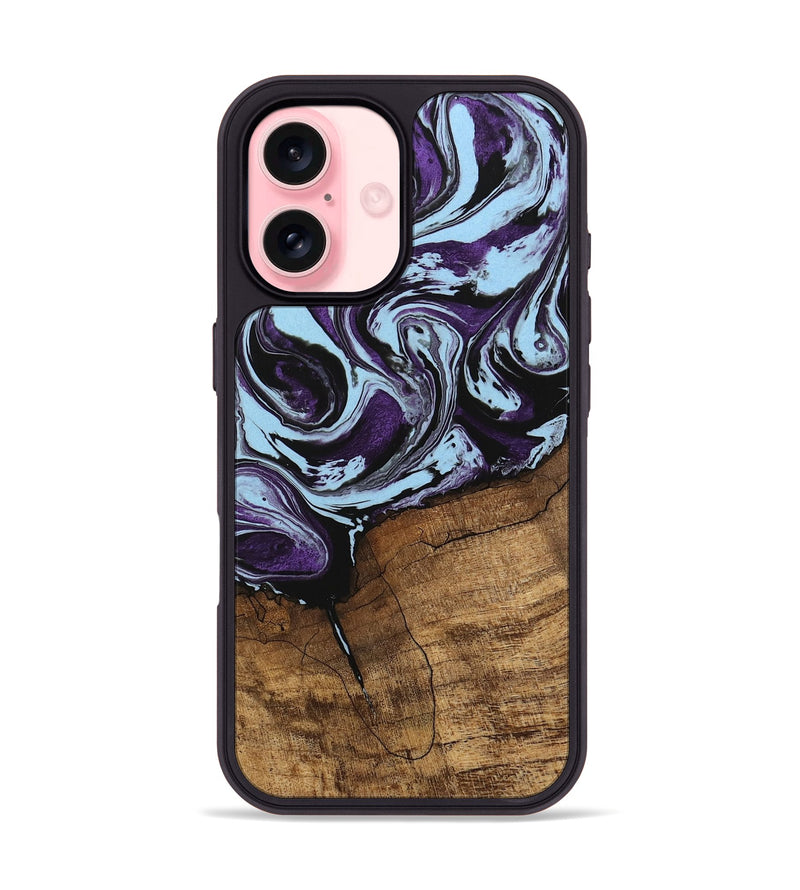 iPhone 16 Wood Phone Case - Qiana (Purple, 745872)