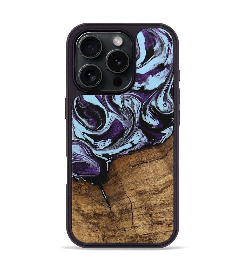 iPhone 16 Pro Wood Phone Case - Qiana (Purple, 745872)