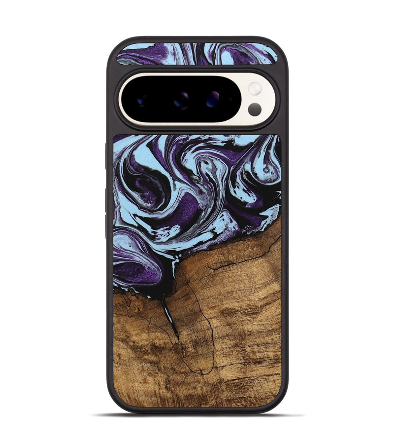 Pixel 9 Wood Phone Case - Qiana (Purple, 745872)