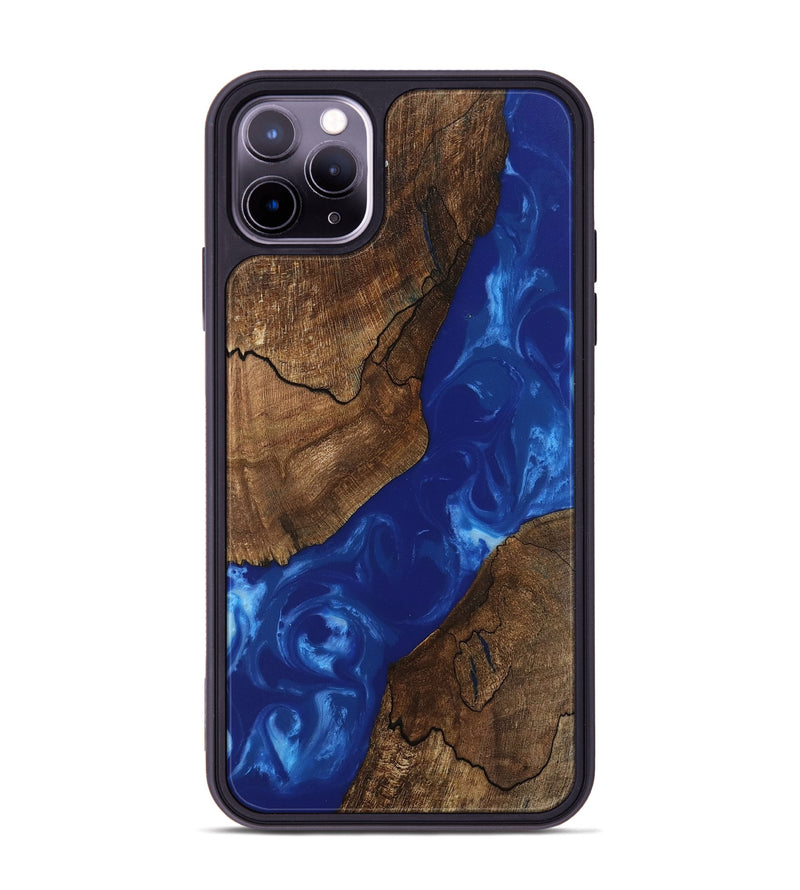 iPhone 11 Pro Max Wood Phone Case - Ocean (Blue, 745873)