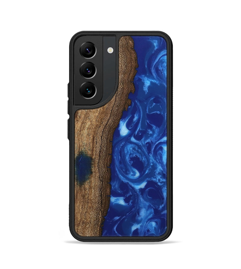 Galaxy S22 Wood Phone Case - Emogene (Blue, 745874)