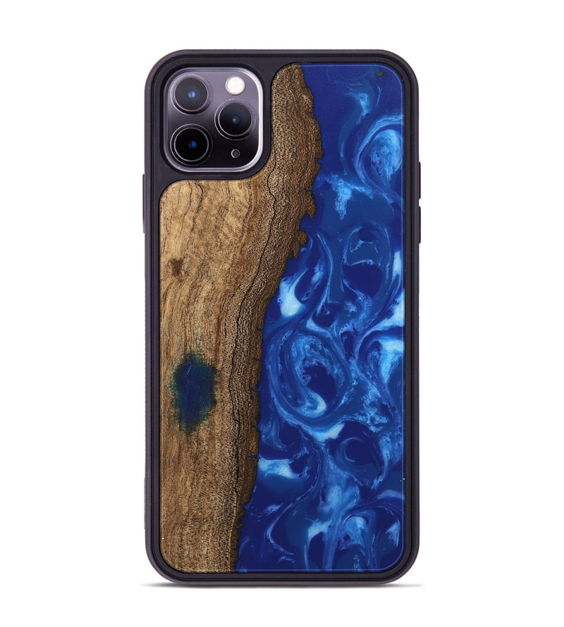 iPhone 11 Pro Max Wood Phone Case - Emogene (Blue, 745874)