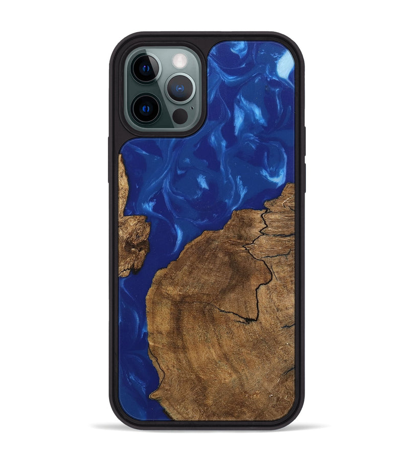 iPhone 12 Pro Max Wood Phone Case - Susie (Blue, 745875)