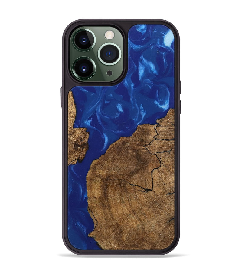 iPhone 13 Pro Max Wood Phone Case - Susie (Blue, 745875)