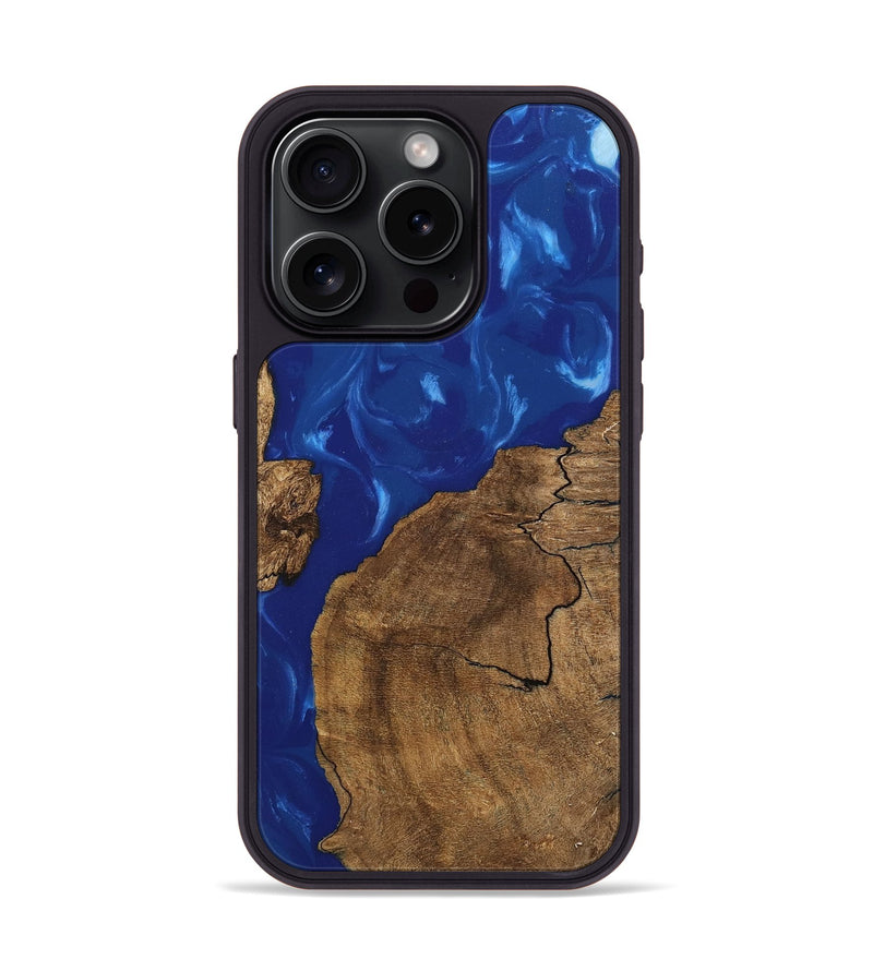 iPhone 15 Pro Wood Phone Case - Susie (Blue, 745875)