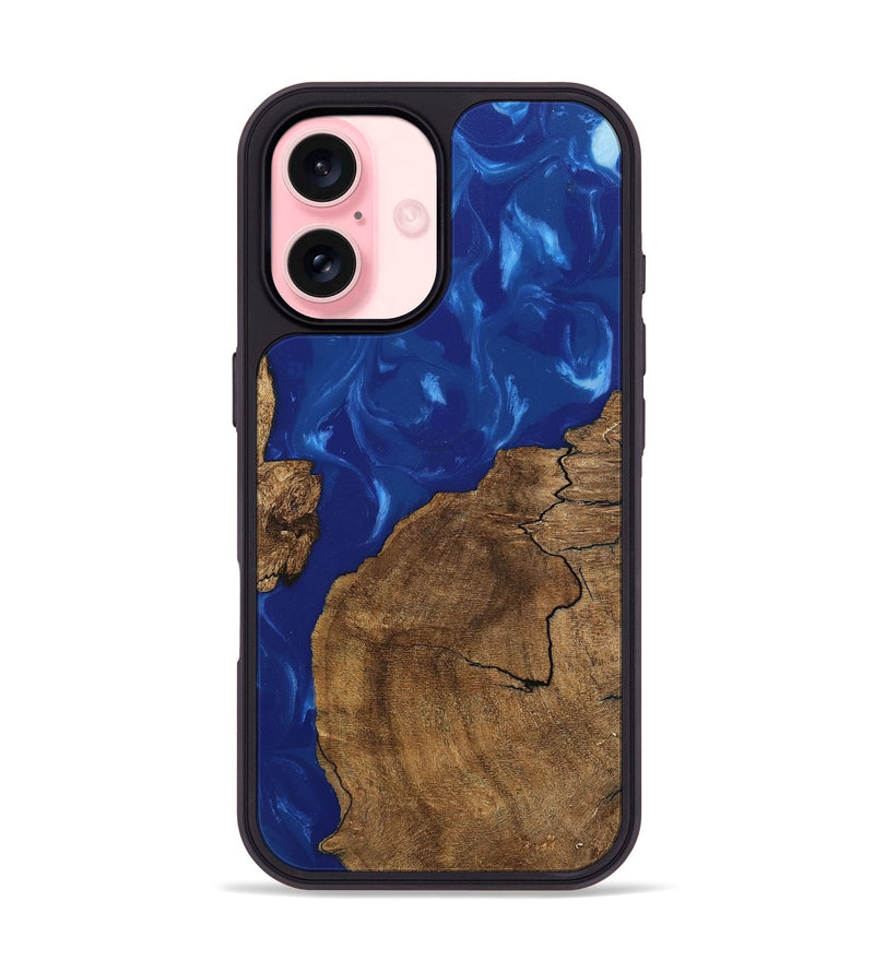 iPhone 16 Wood Phone Case - Susie (Blue, 745875)