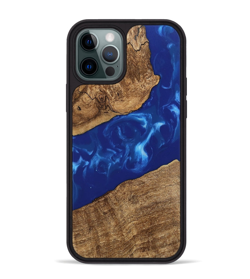 iPhone 12 Pro Max Wood Phone Case - Hollis (Blue, 745876)