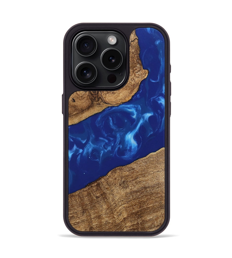 iPhone 15 Pro Wood Phone Case - Hollis (Blue, 745876)