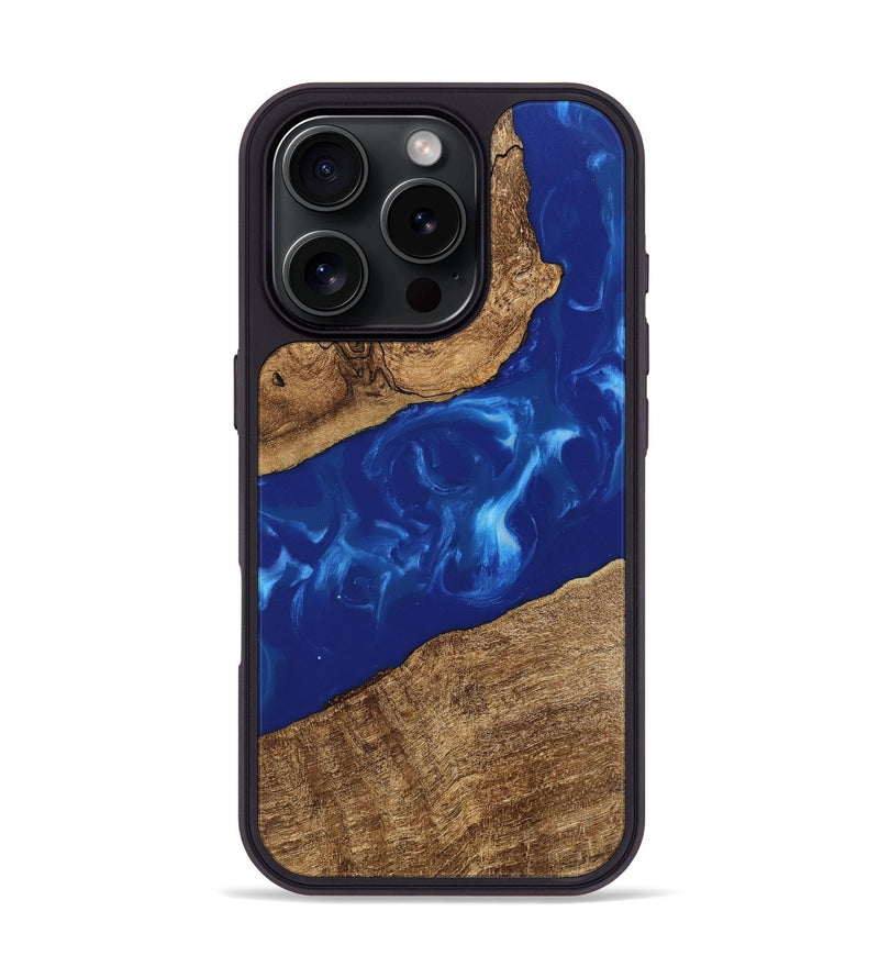 iPhone 16 Pro Wood Phone Case - Hollis (Blue, 745876)