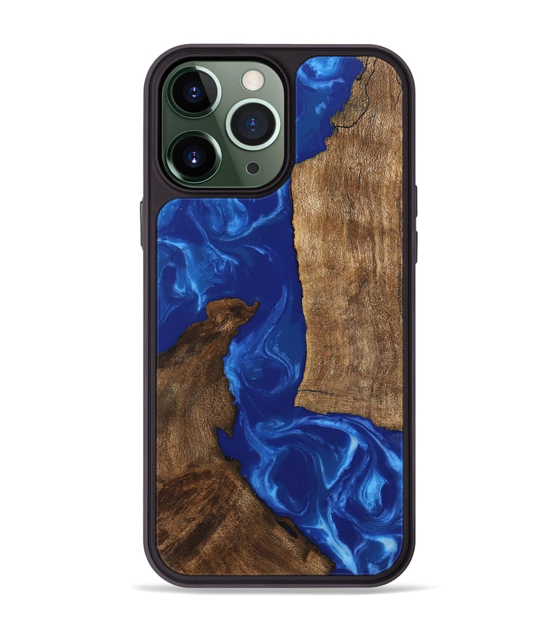 iPhone 13 Pro Max Wood Phone Case - Malia (Blue, 745877)