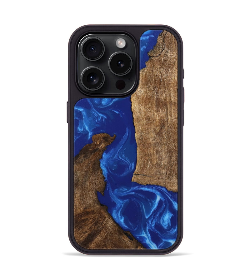 iPhone 15 Pro Wood Phone Case - Malia (Blue, 745877)