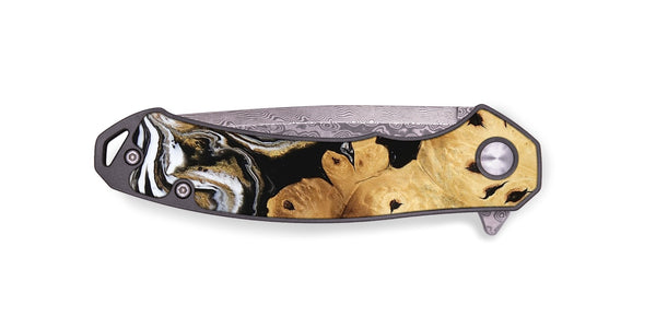 EDC Wood Pocket Knife - Hailee (Black & White, 745908)