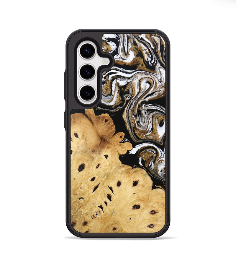 Galaxy S25 Wood Phone Case - Hailee (Black & White, 745908)