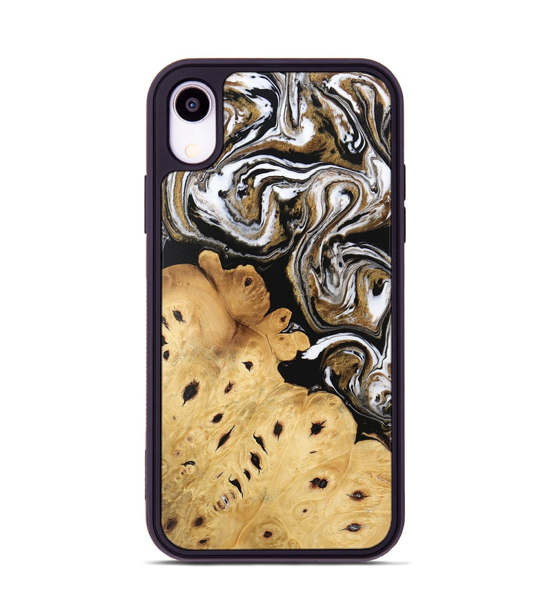 iPhone Xr Wood Phone Case - Hailee (Black & White, 745908)