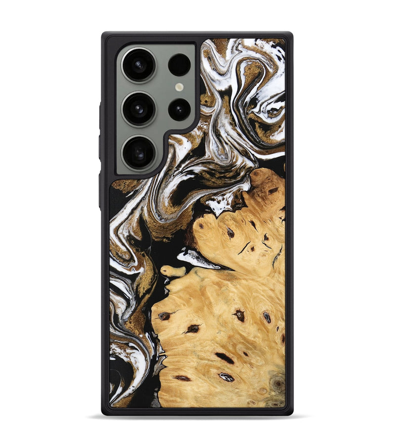 Galaxy S24 Ultra Wood Phone Case - Yael (Black & White, 745909)