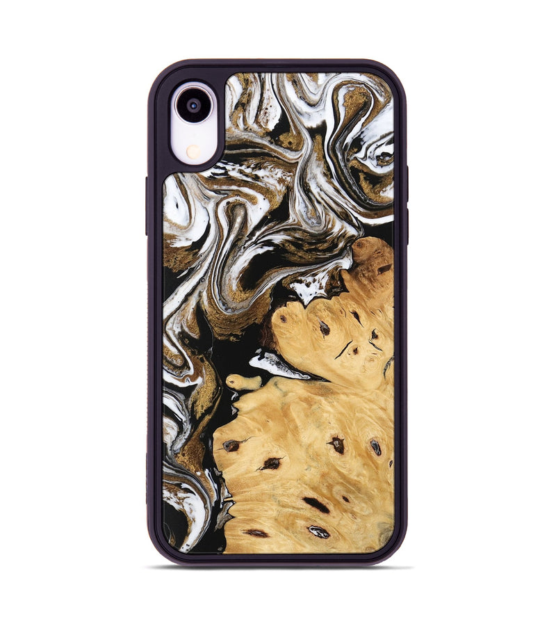 iPhone Xr Wood Phone Case - Yael (Black & White, 745909)