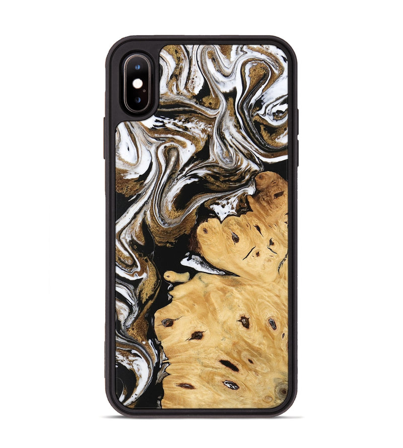 iPhone Xs Max Wood Phone Case - Yael (Black & White, 745909)