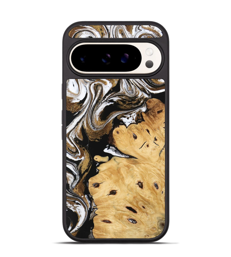 Pixel 9 Pro Wood Phone Case - Yael (Black & White, 745909)