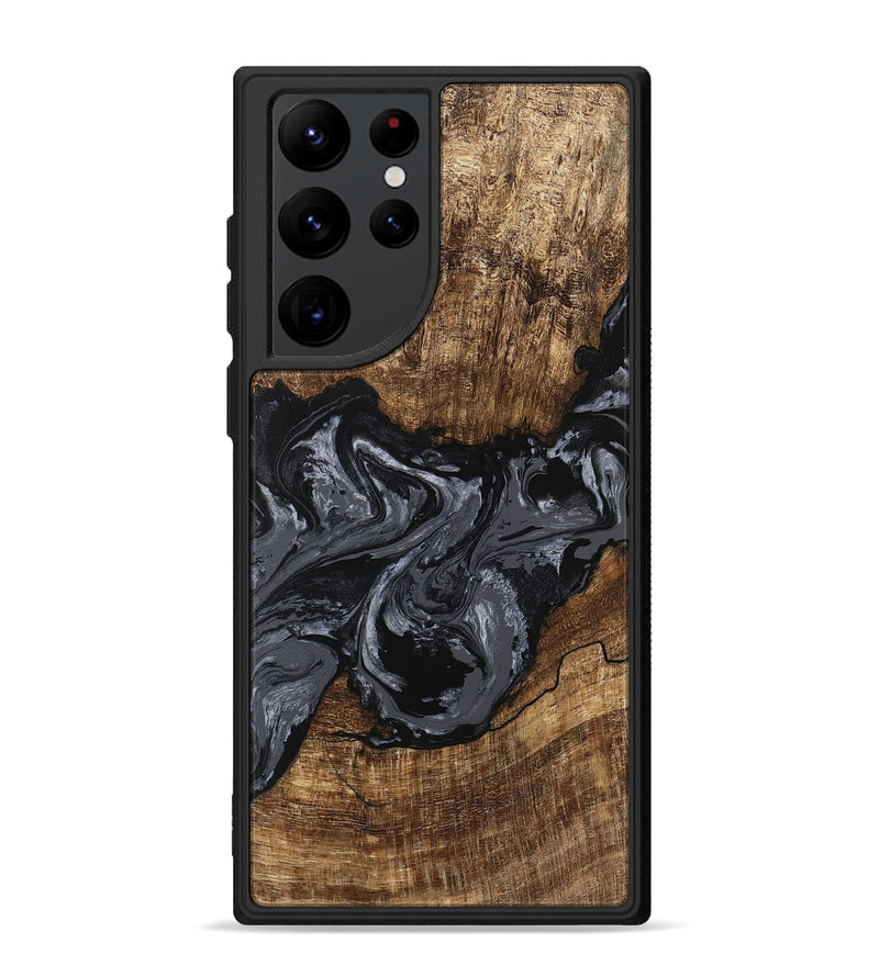 Galaxy S22 Ultra Wood Phone Case - Jaylan (Black & White, 745910)